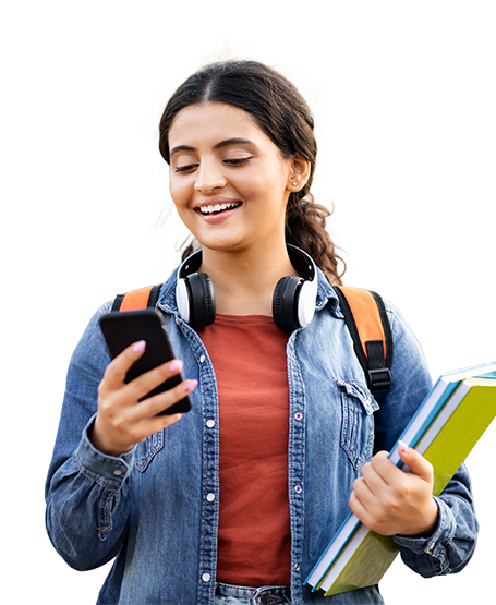 Student with laptop