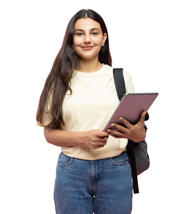 Student with books