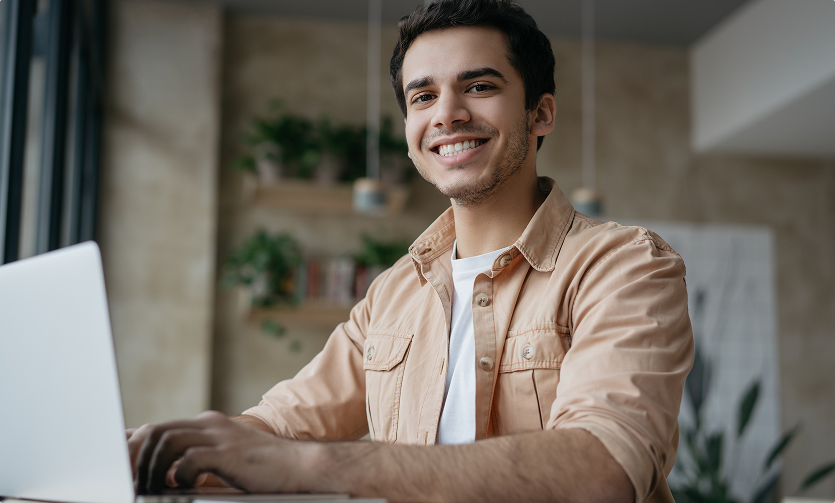 Smiling student
